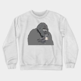 Gorilla sipping expresso Crewneck Sweatshirt